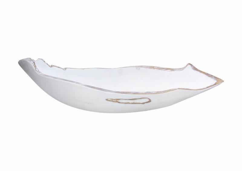 Centrotavola moderni e Portafrutta: Centrotavola moderno ovale colore  bianco Tognana Boat Fontebasso cm69