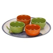 Antipastiera Thun Ortilia, set aperitivo rotondo piatto con 4 ciotole 31 9,5x5 Antipastiere