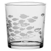 Bicchiere in vetro trasparente con Pesci set 6 pezzi Cl 35 In Gift BoxTumbler Fish Cl 35 In Gift Box Calici e Bicchieri