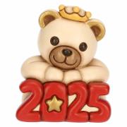 Buon Anno 2025 Thun, Teddy in ceramica rosso Thun Natale Oggetti decorativi