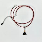 Collana per charm Thun Teddy on the road filo rosso completa di ciondolo albero di Natale Bigiotteria e Accessori Thun