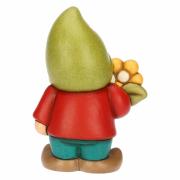 Gnomo Oliver Thun con fiore Inverno Incantato Thun Figure Fantastiche