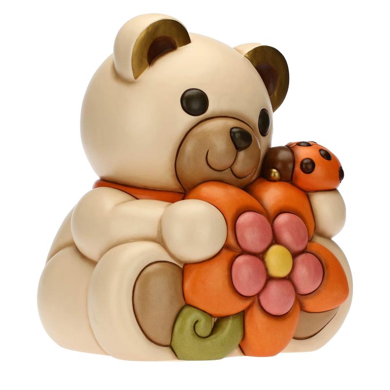 THUN® - Orso Teddy Rudy Piccolo con Coccinella Portafortuna